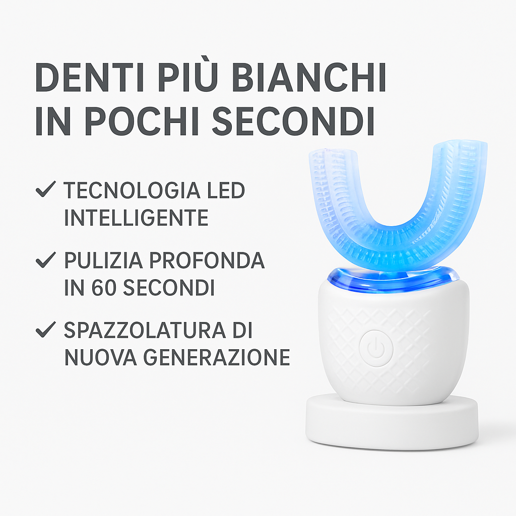 ✨ Spazzolino Automatico 360° – Sorriso Perfetto in 30 Secondi! ✨